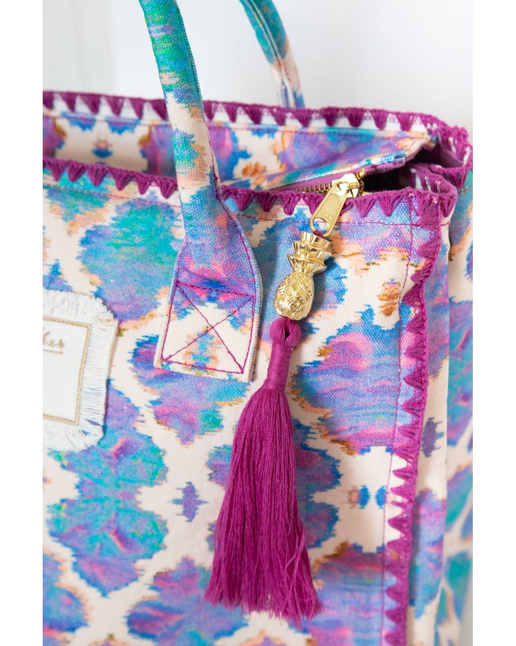 Sophia Alexia Blue Orchid Paradise Barbados Beach Bag