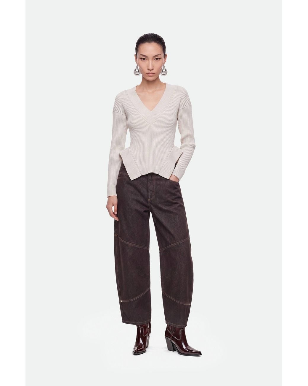 Nocturne White Neutrals Soft Knit Top