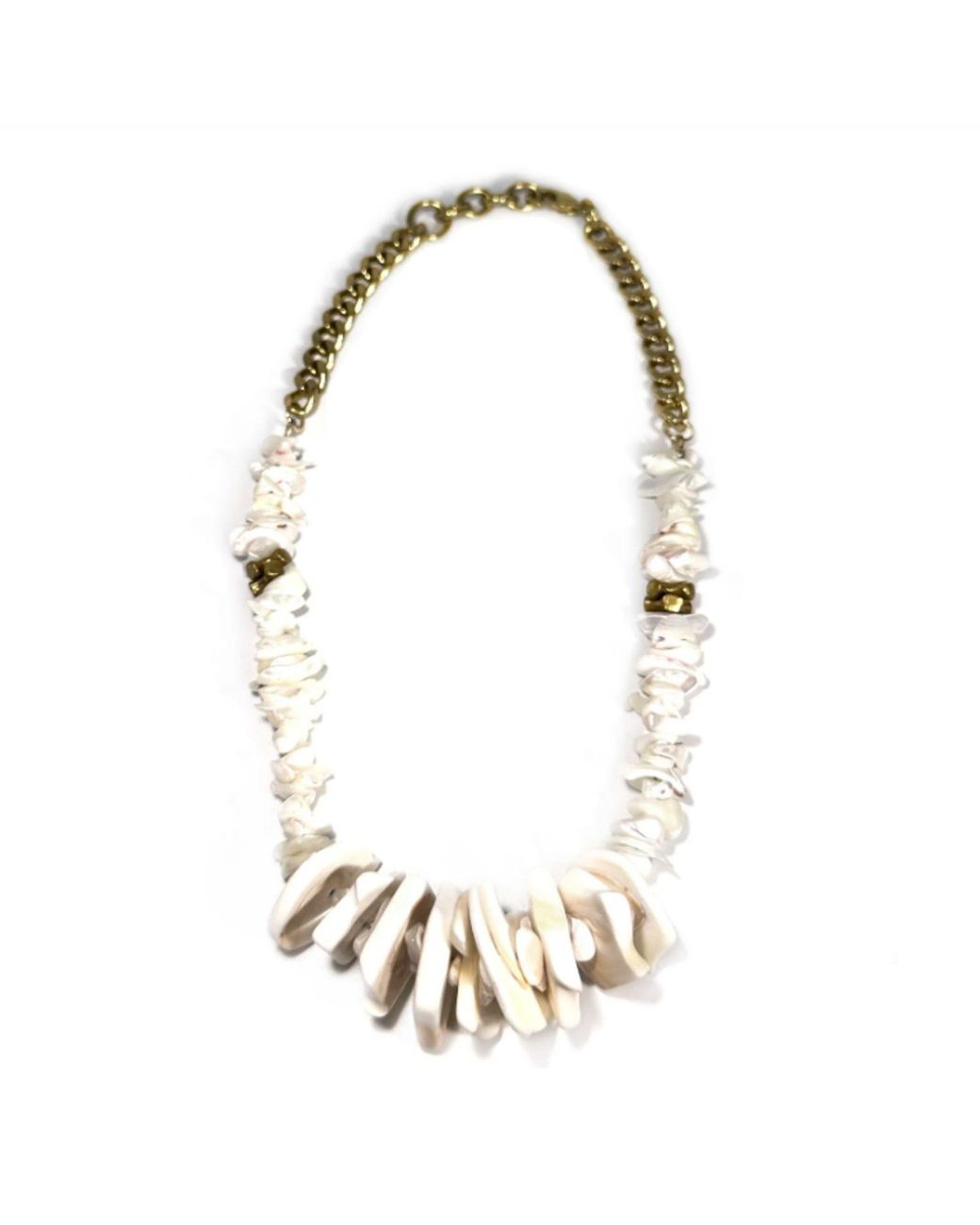 Rachel Nathan Metallic Neutrals Coral Bouquet Necklace