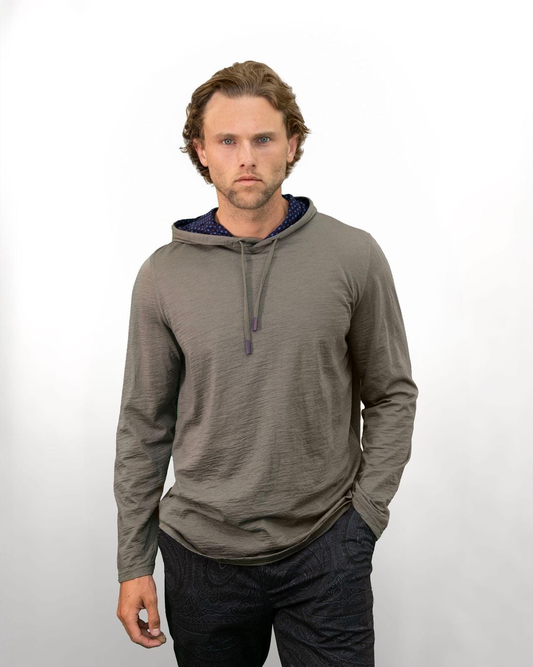 Lords of Harlech Gray Hugo Hoodie for men