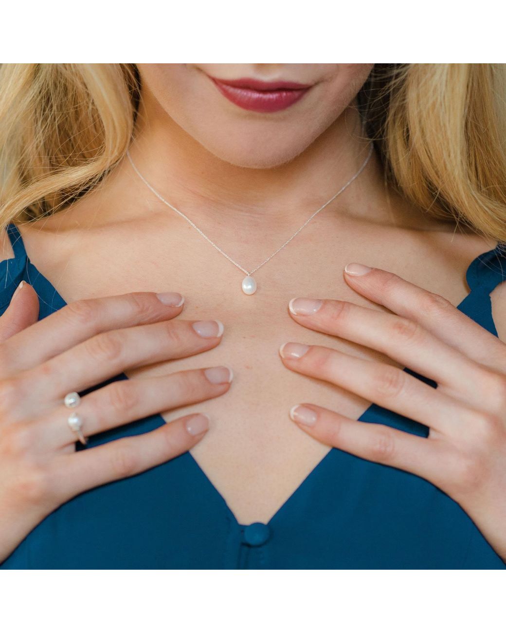 Augustine Jewels Metallic Pearl Necklace