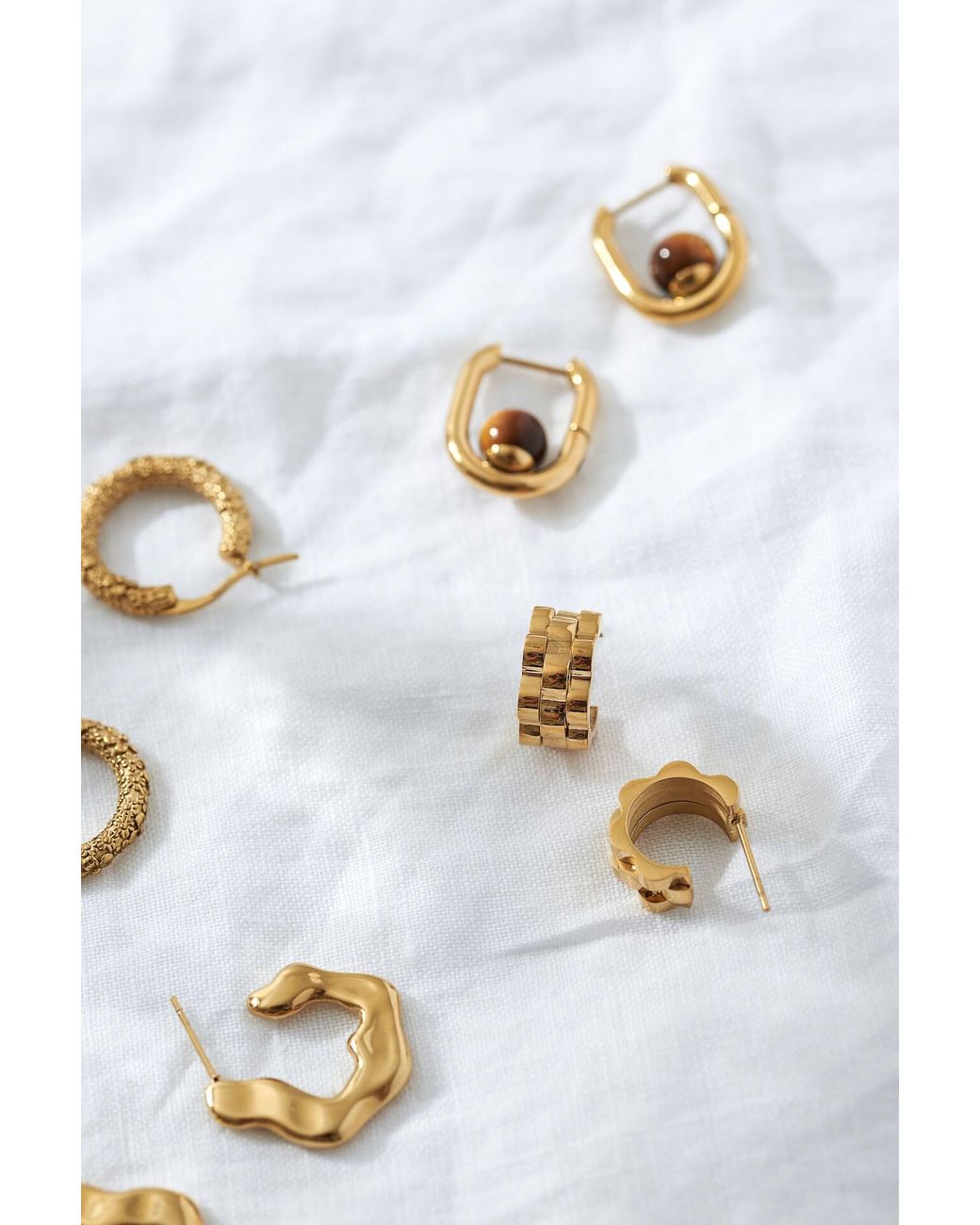 Ballinger Jewellery Metallic Baby Watch Strap Hoop Earrings