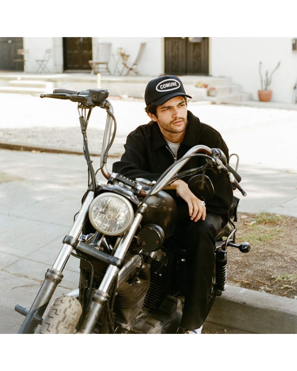 Comune Black Patch Active Trucker Hat for men