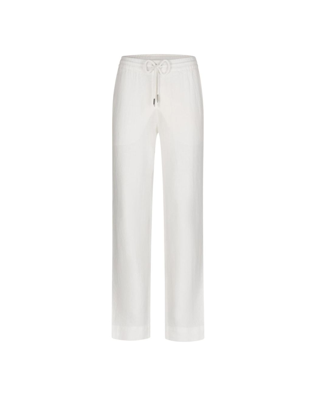 Maison Tangerine White Linen Long Pants For for men