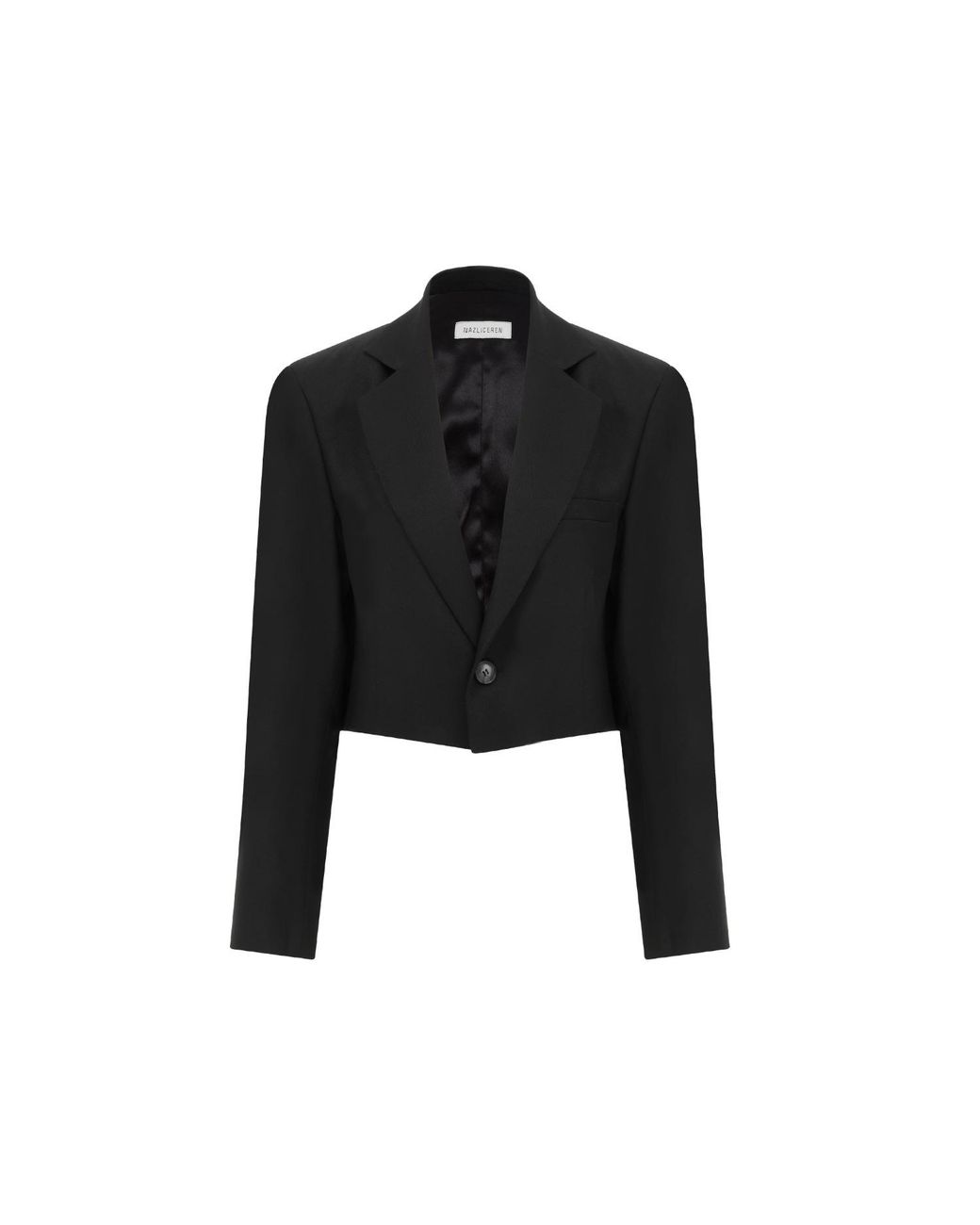 NAZLI CEREN Black Siera Cropped Blazer