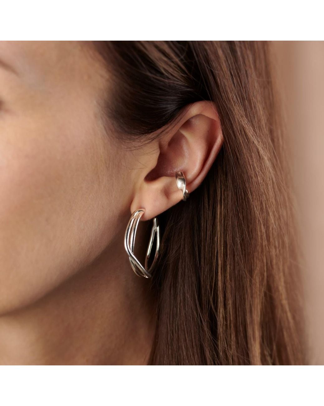Posh Totty Designs White Delta Ear Cuff
