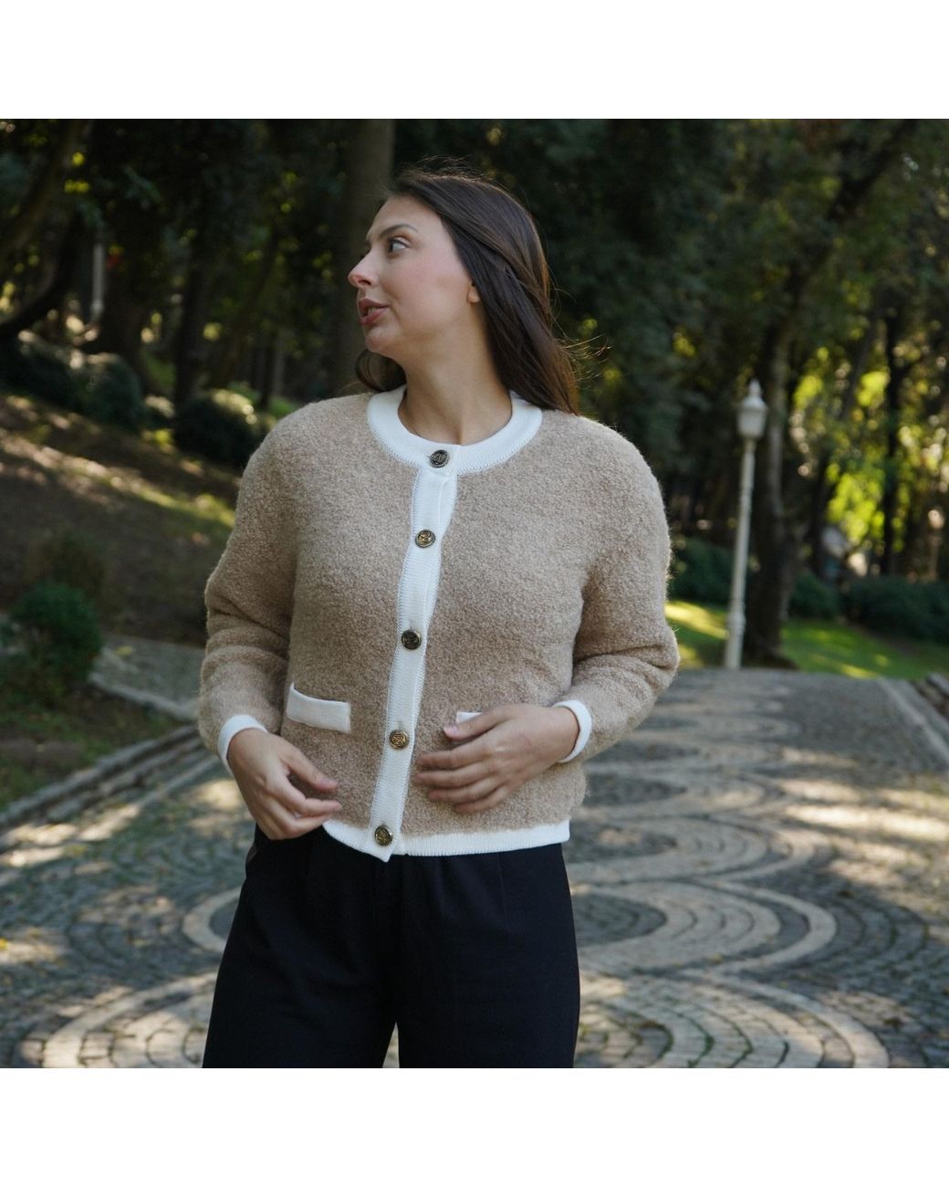 Nuvv Collection Wool And Alpaca Blend Button-Front Cardigan – Warm And Lightweight Natural Fibres
