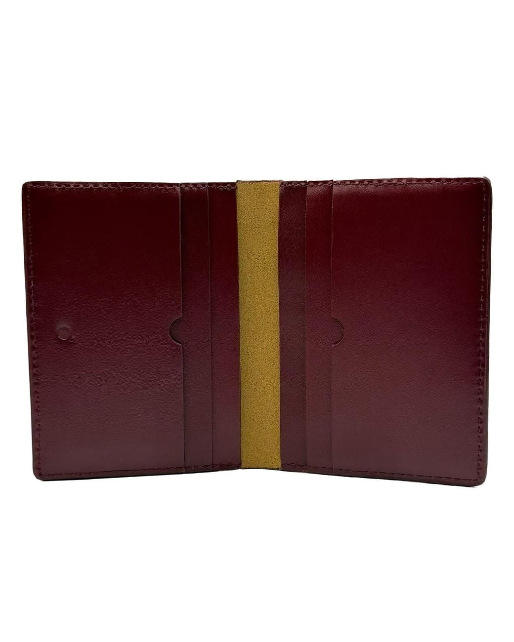 godi. Brown Handmade Full Grain Cow Leather Id Wallet for men