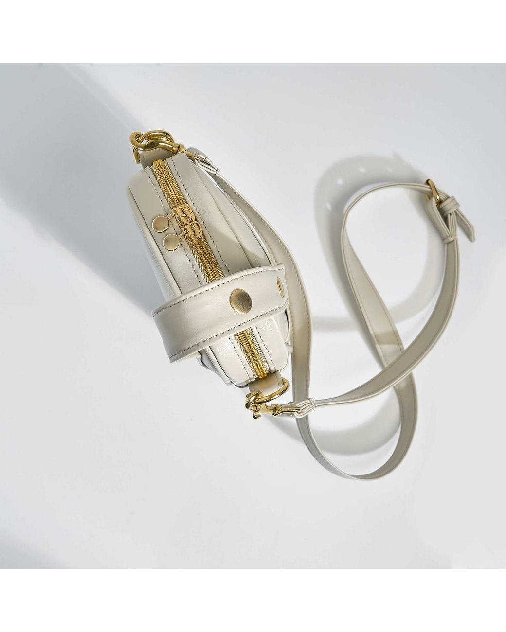 Milla Von Cosy Metallic Crossbody Bag Flex Creme