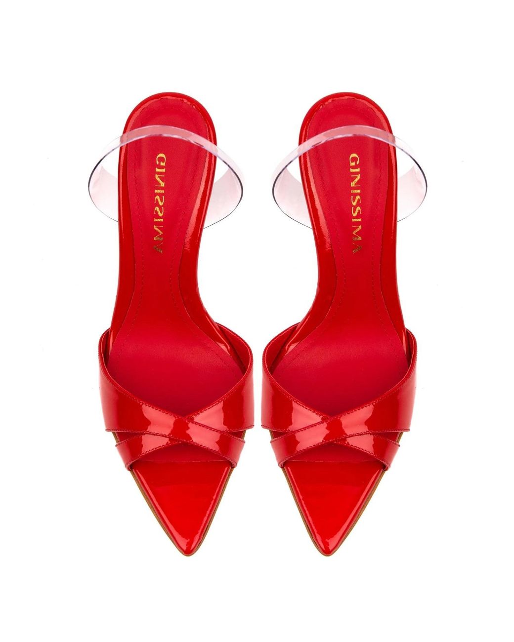 Ginissima Red Thea Bloody Patent Leather Sandals
