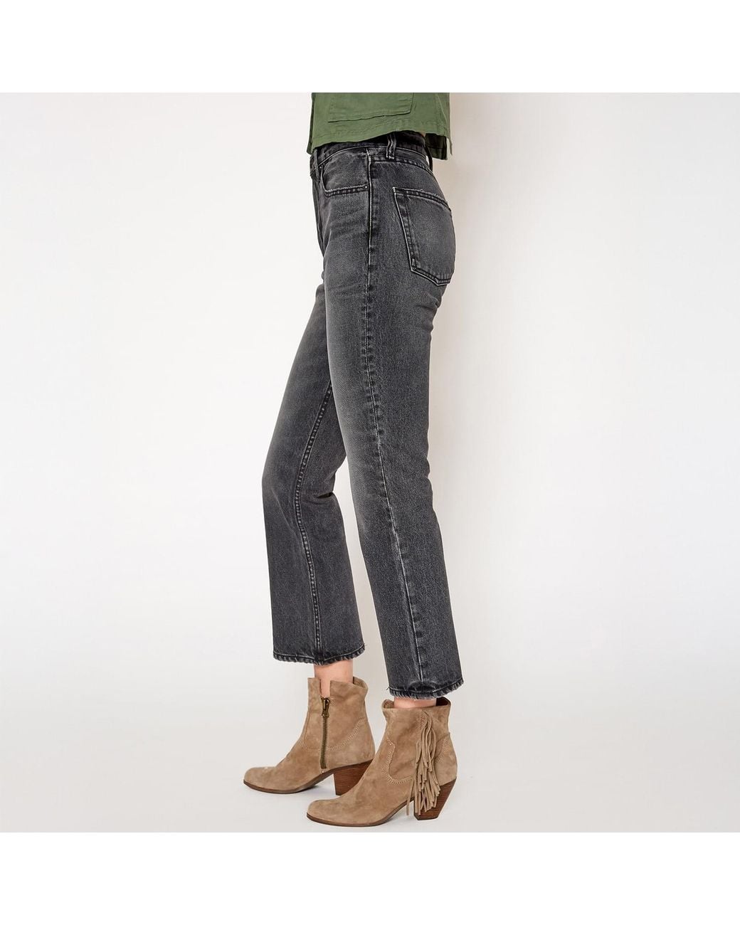 NOEND Gray Farrah Kick Flare Jeans