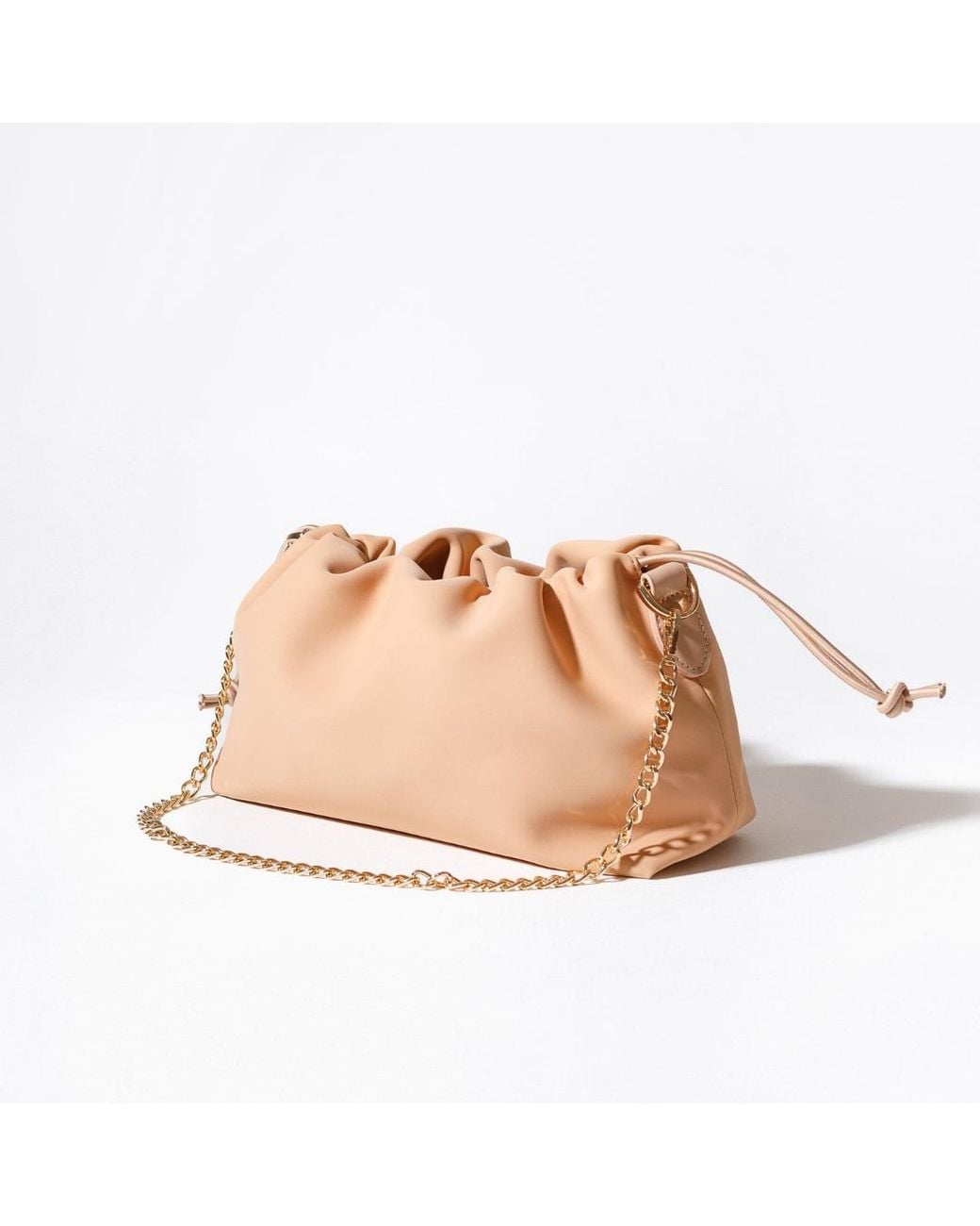 Pop Ups Brand Neutrals Puff Clutch Tan in Pink | Lyst