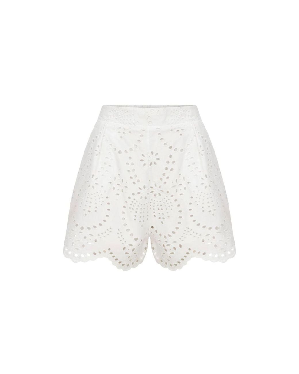 Thisisu Collection White Solstice Short -High Waist Broderie Short