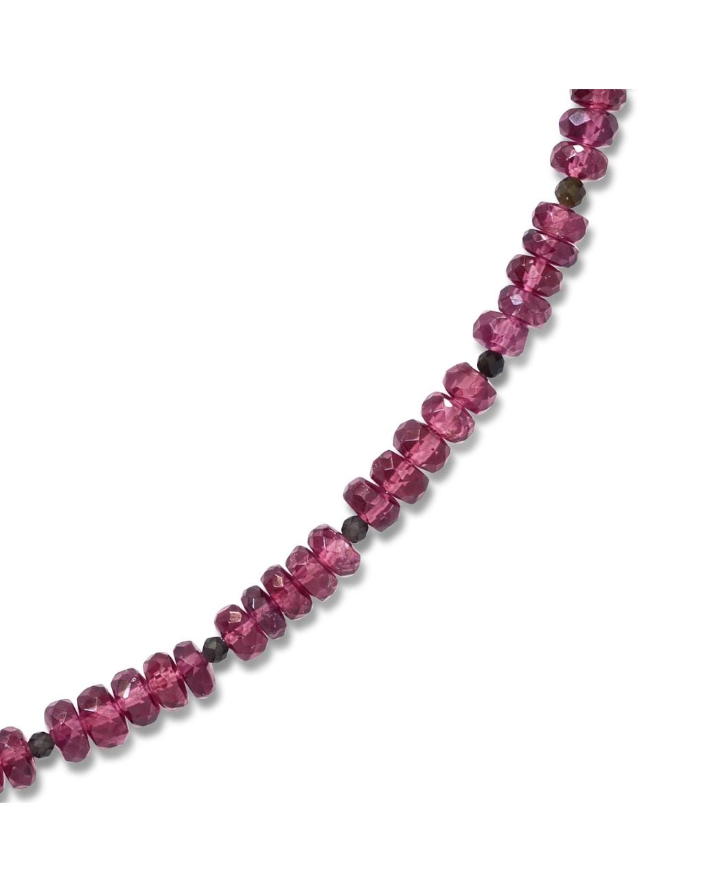 Bombyx House Metallic Birthstone January Garnet Necklace