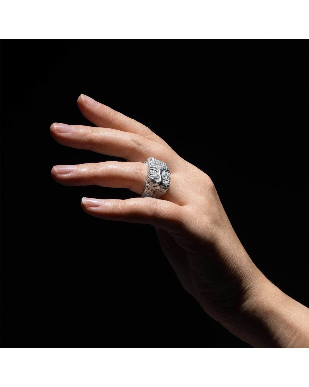 German Kabirski Metallic Fibril Ring With Twisted And Tangled Wirework Structure