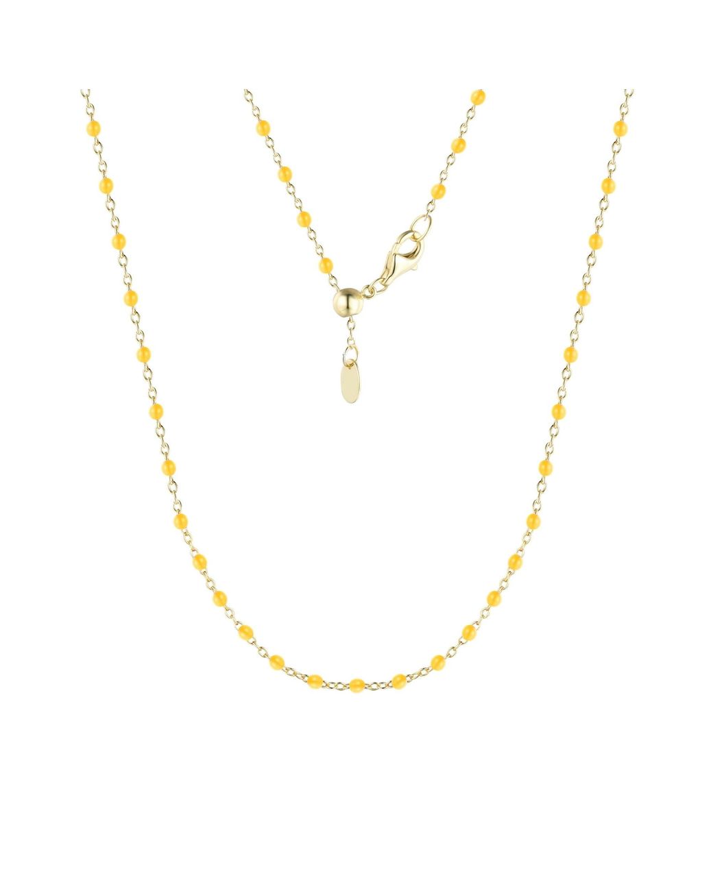 KAMARIA Metallic Enamel Beaded Chain Necklace