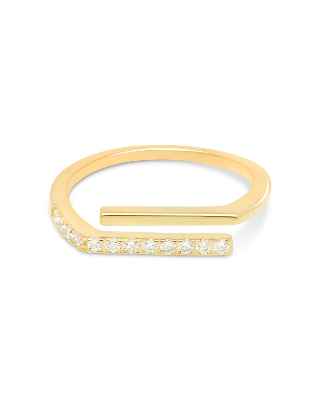 Esterah Metallic Pavé Bypass Ring