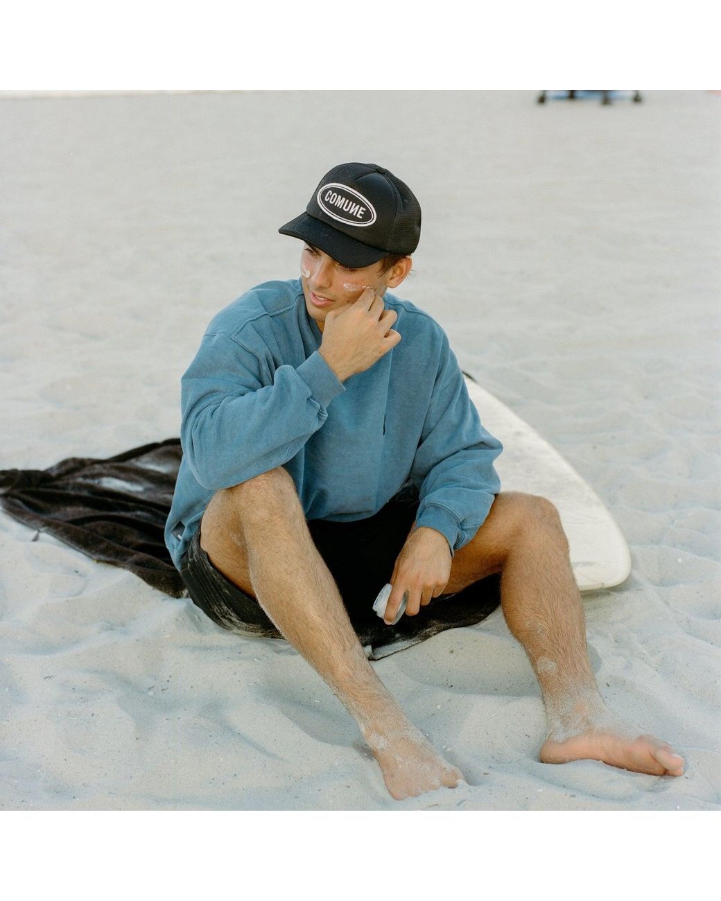 Comune Black Patch Active Trucker Hat for men