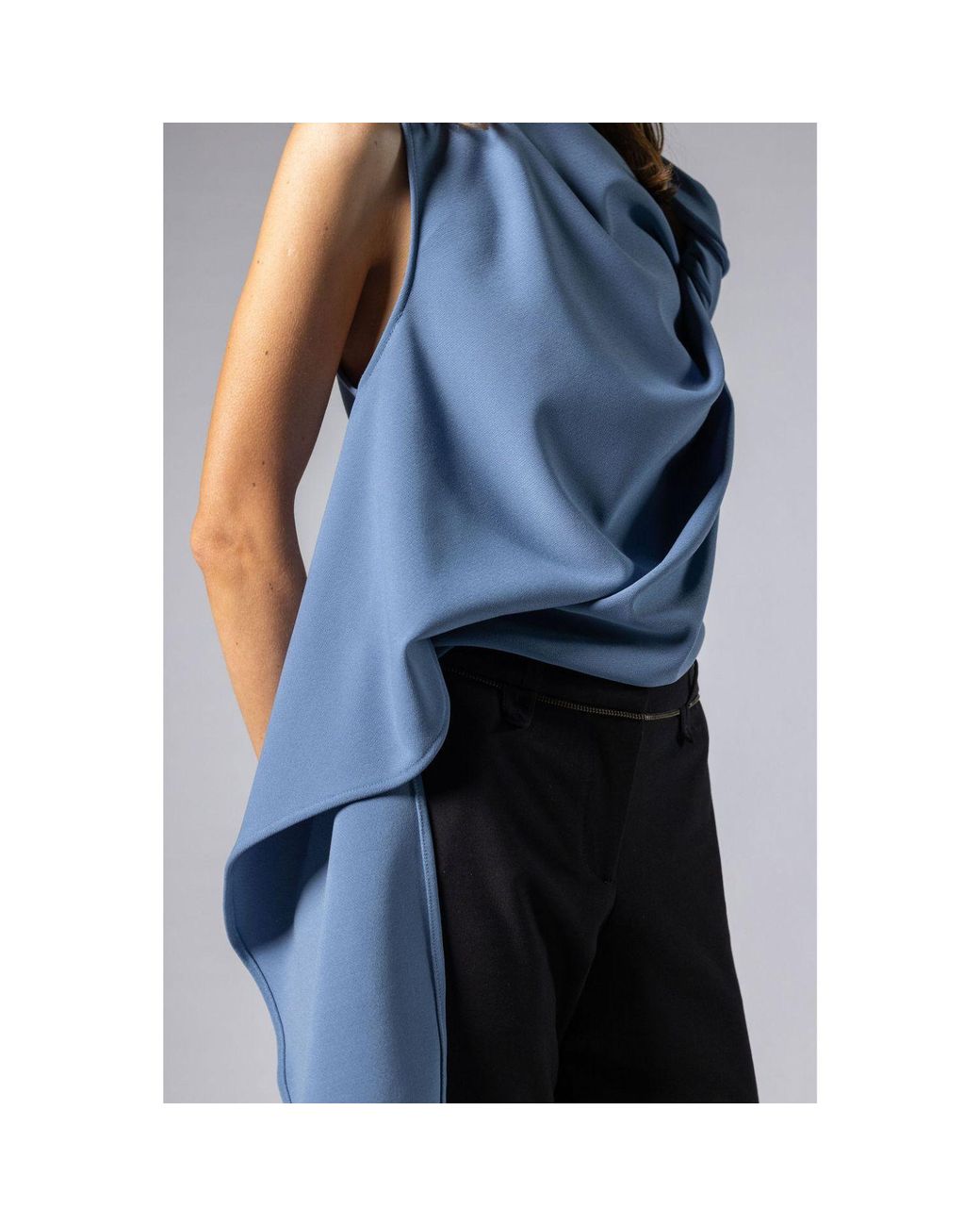 Lendrop Studios Blue Laurent Twisted Top Slate