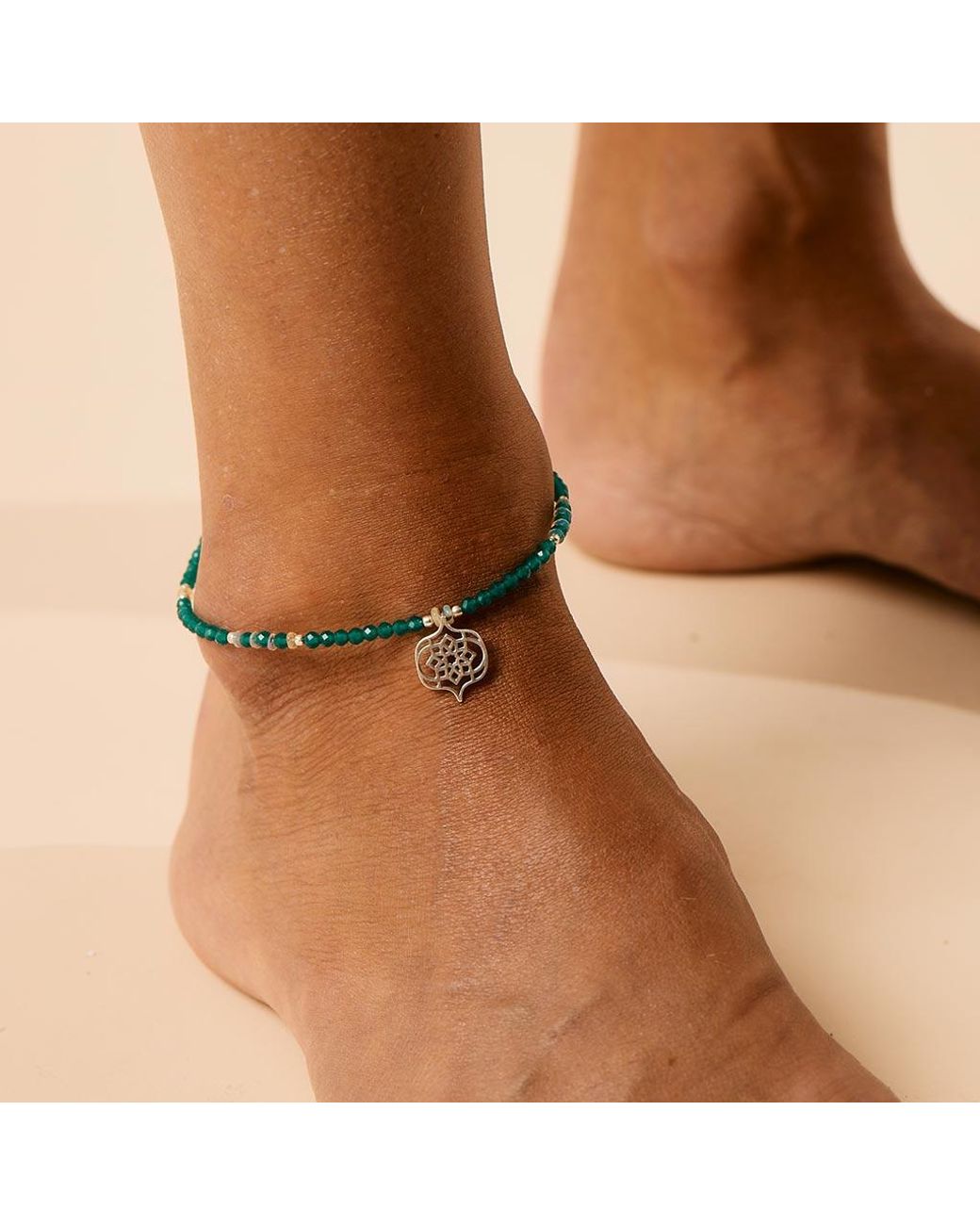 Charlotte's Web Jewellery Green Sevilla Dream Beaded Anklet