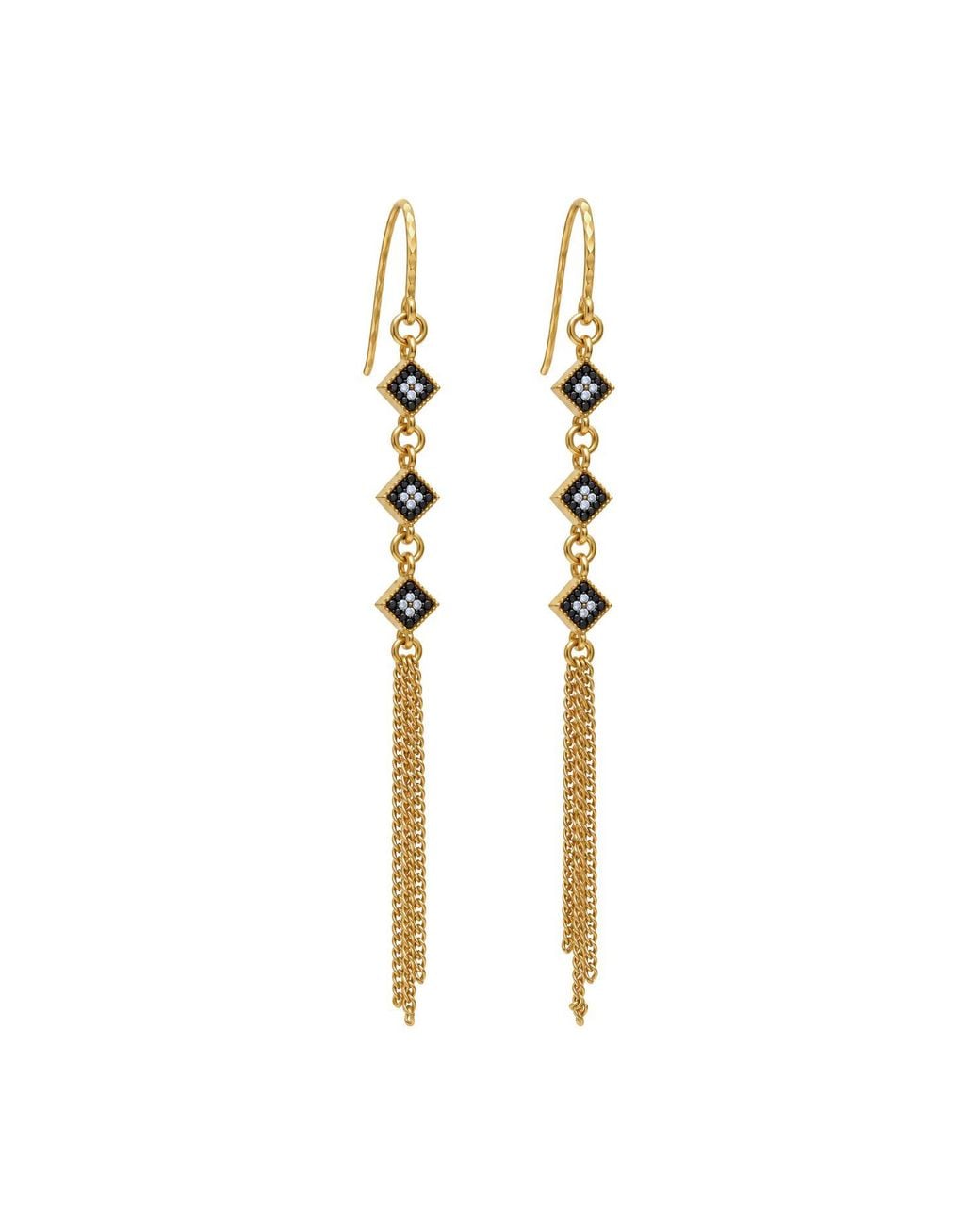 Rachel Nathan Metallic Classic Hook: Roll The Dice Earrings