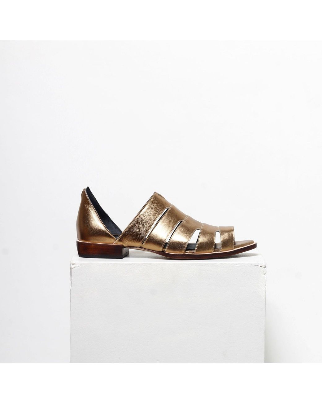 Mafalda Brown Gisele Peep-Toe Sandals