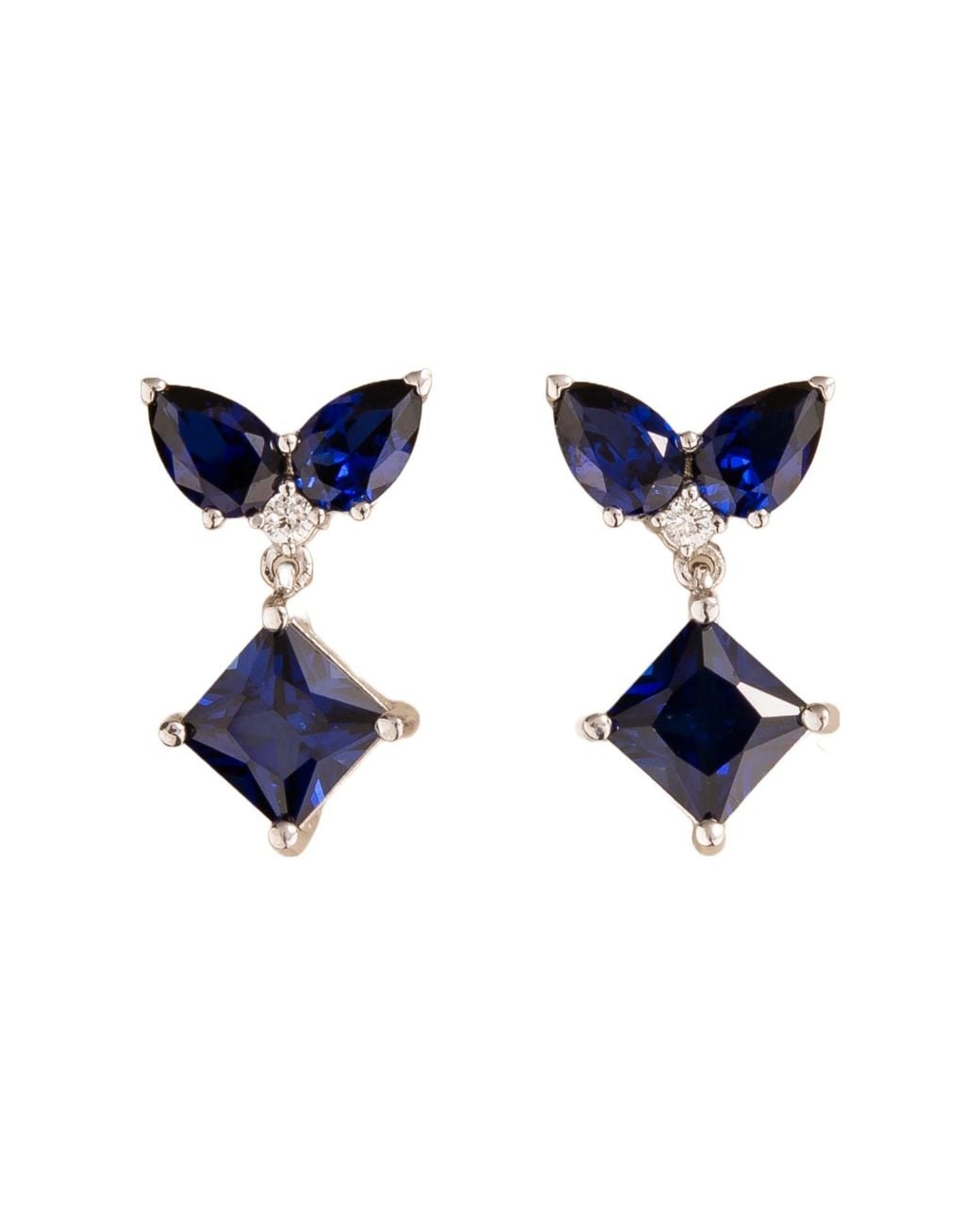 Juvetti Blue Amore Earrings Sapphire & Diamonds
