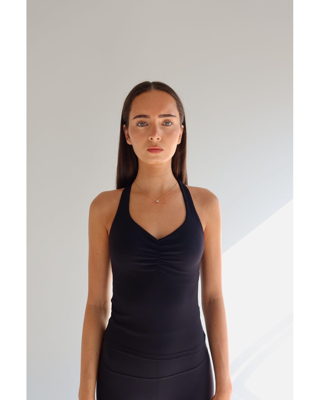 Raae Uk Black Sculpt Scrunch Top