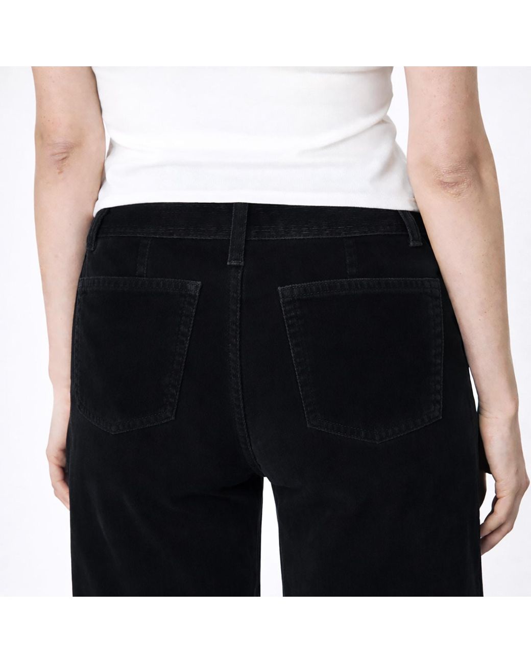 NOEND Blue Dina High Waisted Wide Corduroy