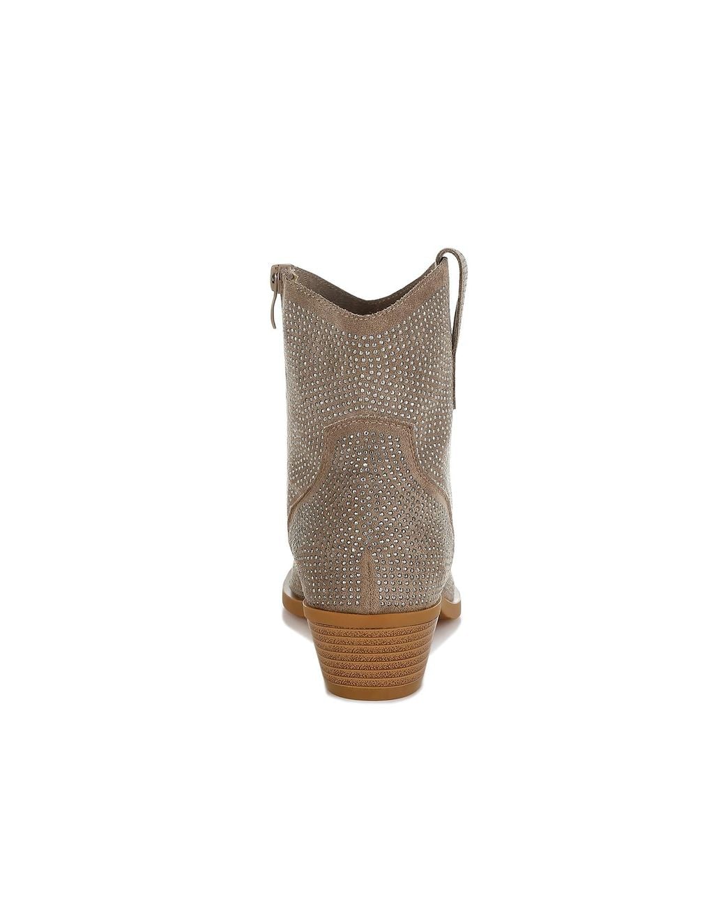 Rag & Co Brown Neutrals Costello Rhinestones Embellished Cowboy Boots