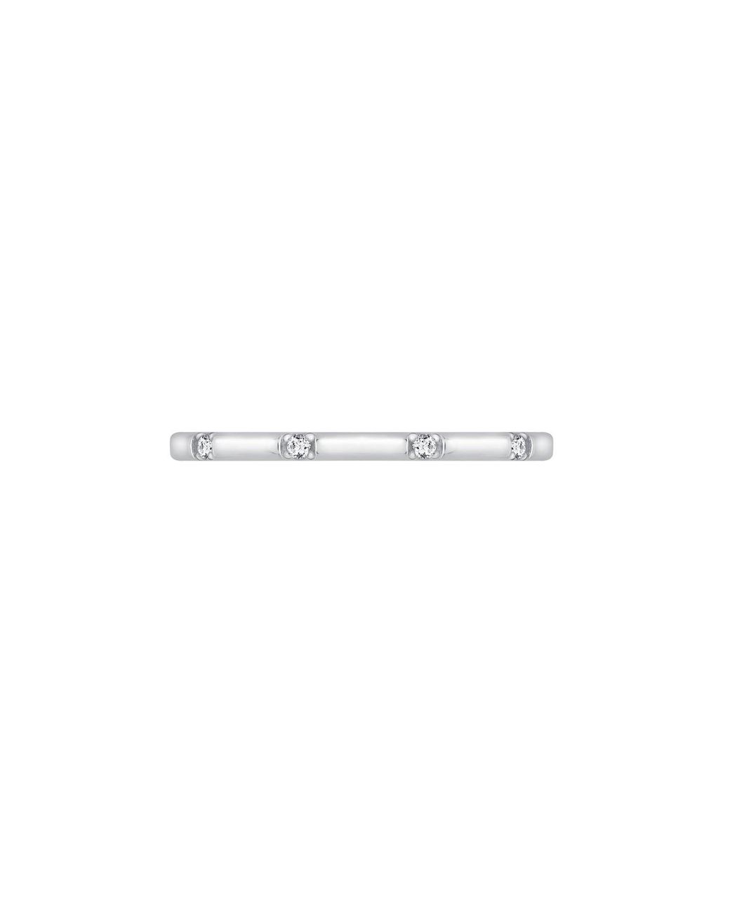 Diamonbliss Metallic Stackable Station Stackable Band Ring