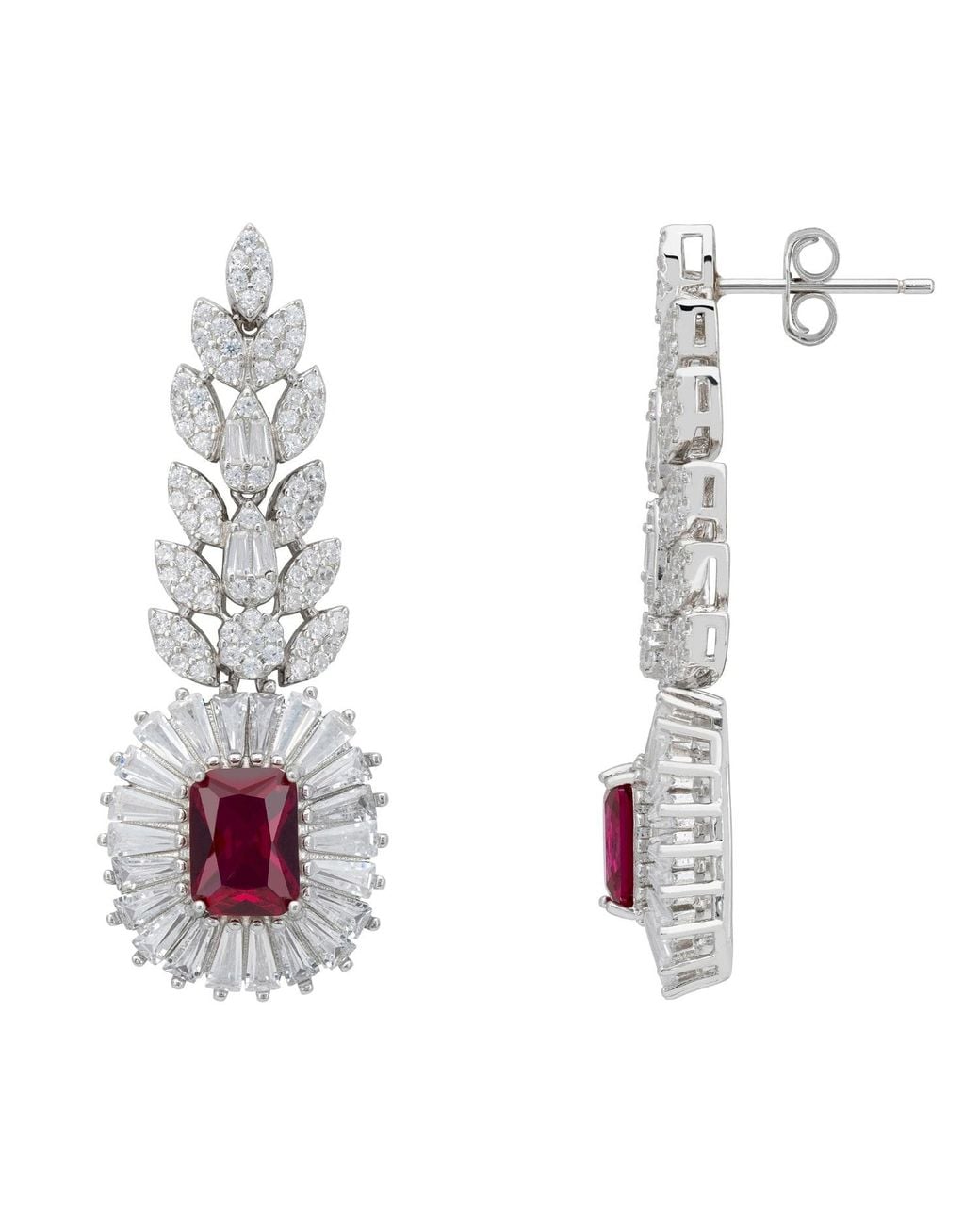 Latelita London Multicolor Countess Gemstone Drop Earrings Ruby