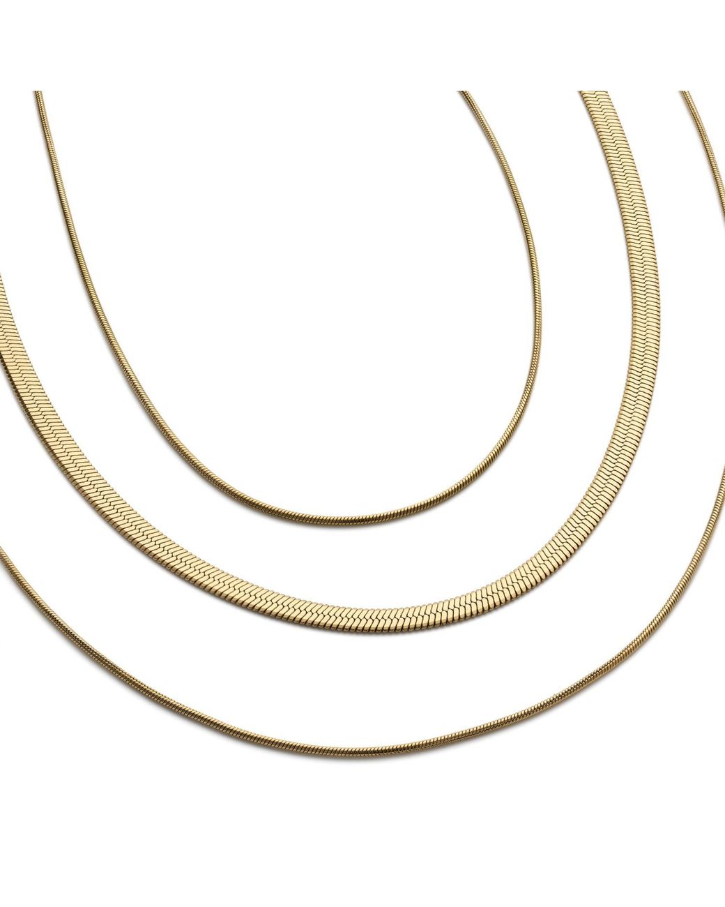 Elk & Bloom Metallic Multi Chain Choker Necklace