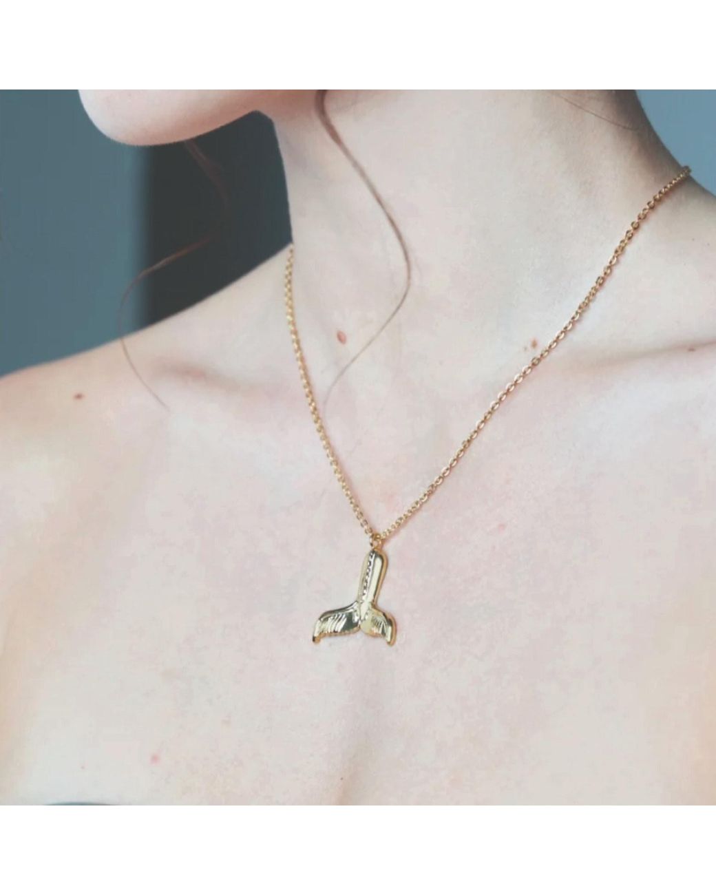 Sophie Simone Designs Metallic Whale Tail Necklace