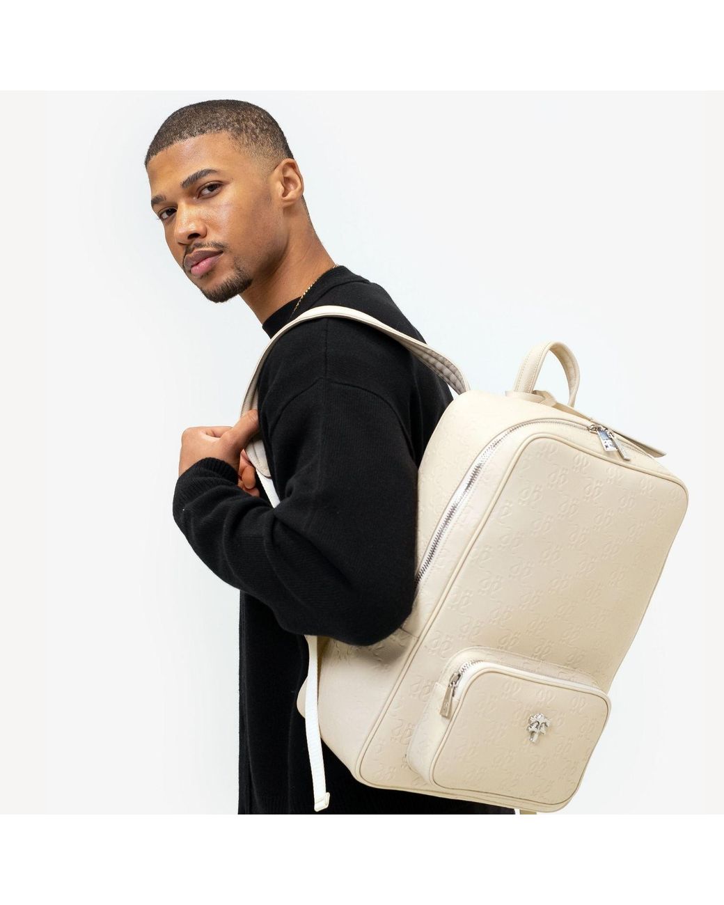 PLACE OF ELMS Natural Crema Monolink Backpack for men