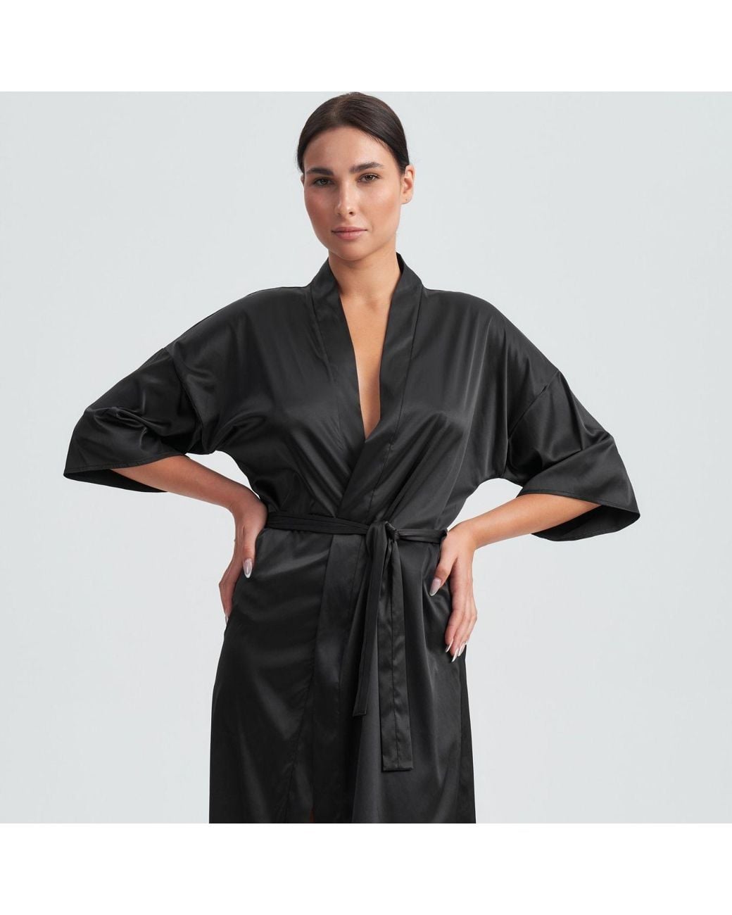 Daily Underwear Black Dressing Gown Alice
