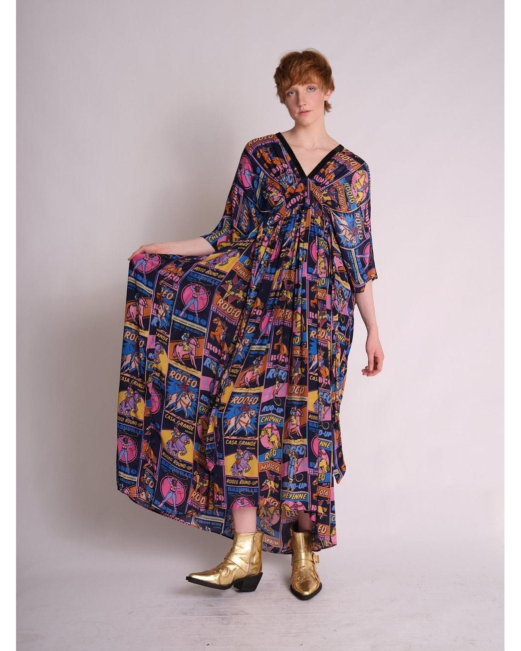 Any Old Iron Blue Rodeo Kaftan Dress