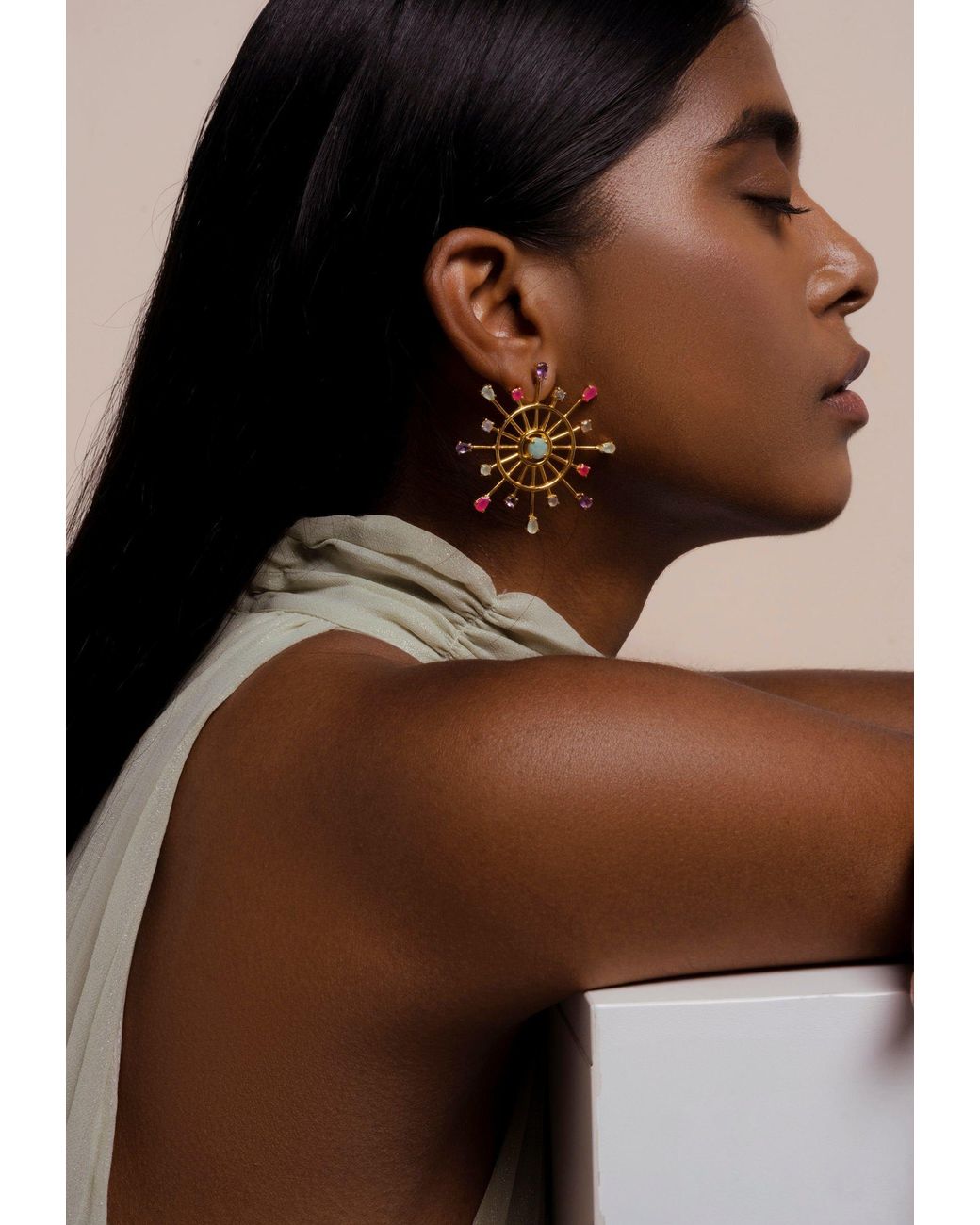 Lavani Jewels Metallic Dharma Earring