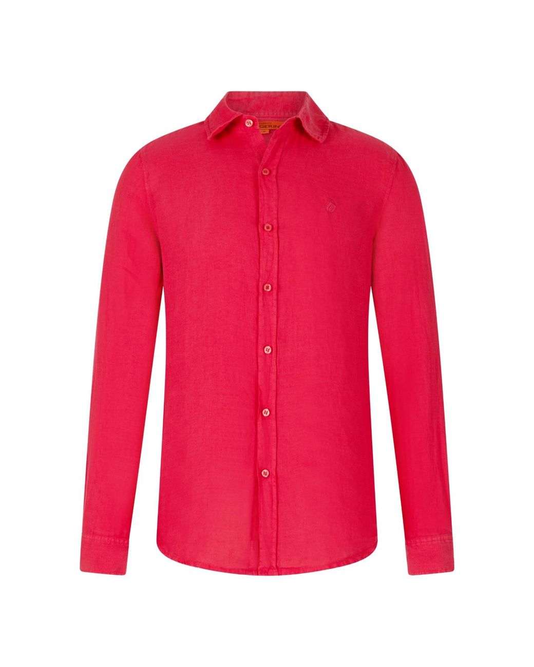 Maison Tangerine Red Raspberry Linen Shirt For for men
