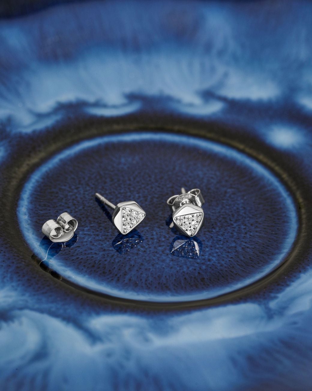 The Jewelz Multicolor Radiant Modern Angular Cz Studs for men