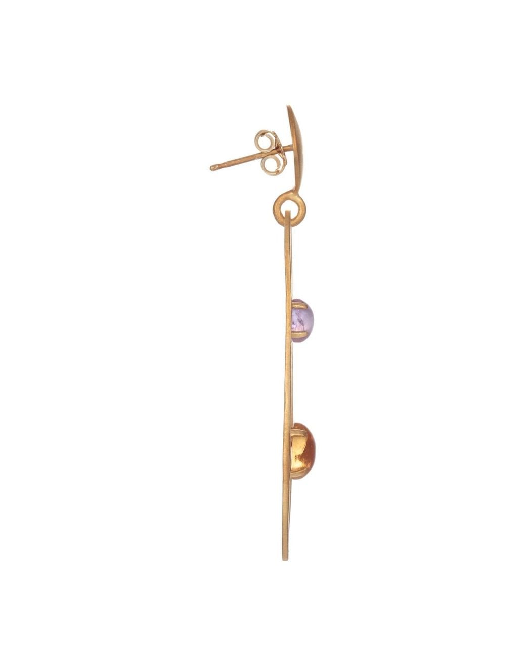 Genevive Jewelry Metallic Overlay Cubic Zirconia Accent Open Circle Earrings