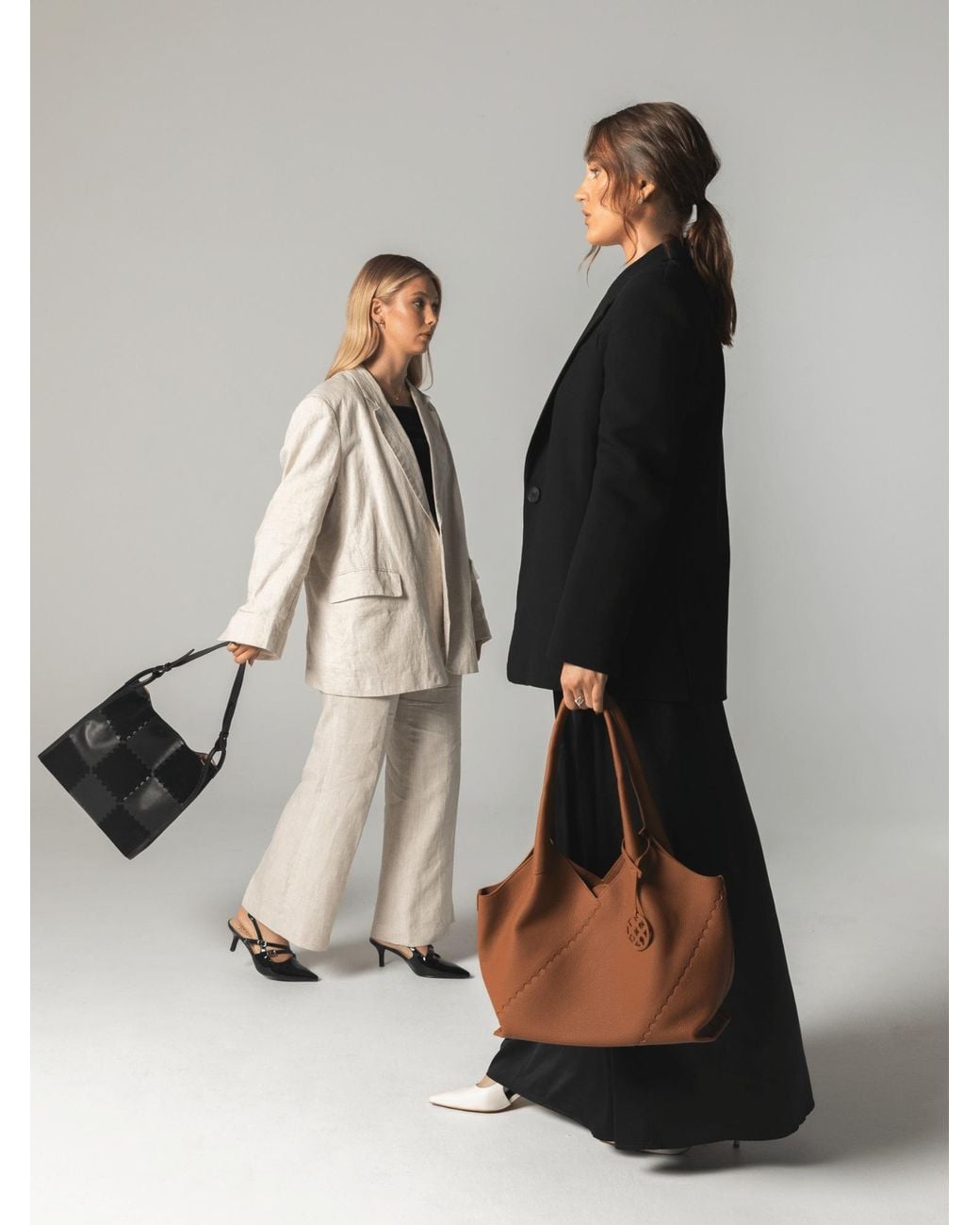 Orange Cube Brown Everyday Large Slouchy Tote