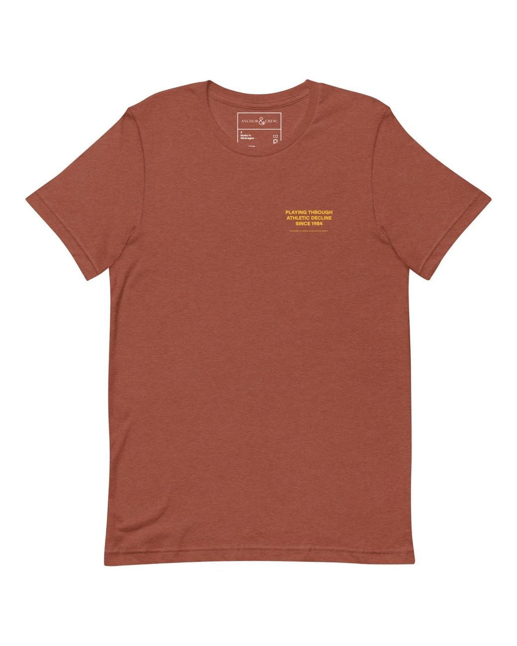 Anchor and Crew Brown Clay The Playmaker Basketball Club League Organic Cotton T-Shirt