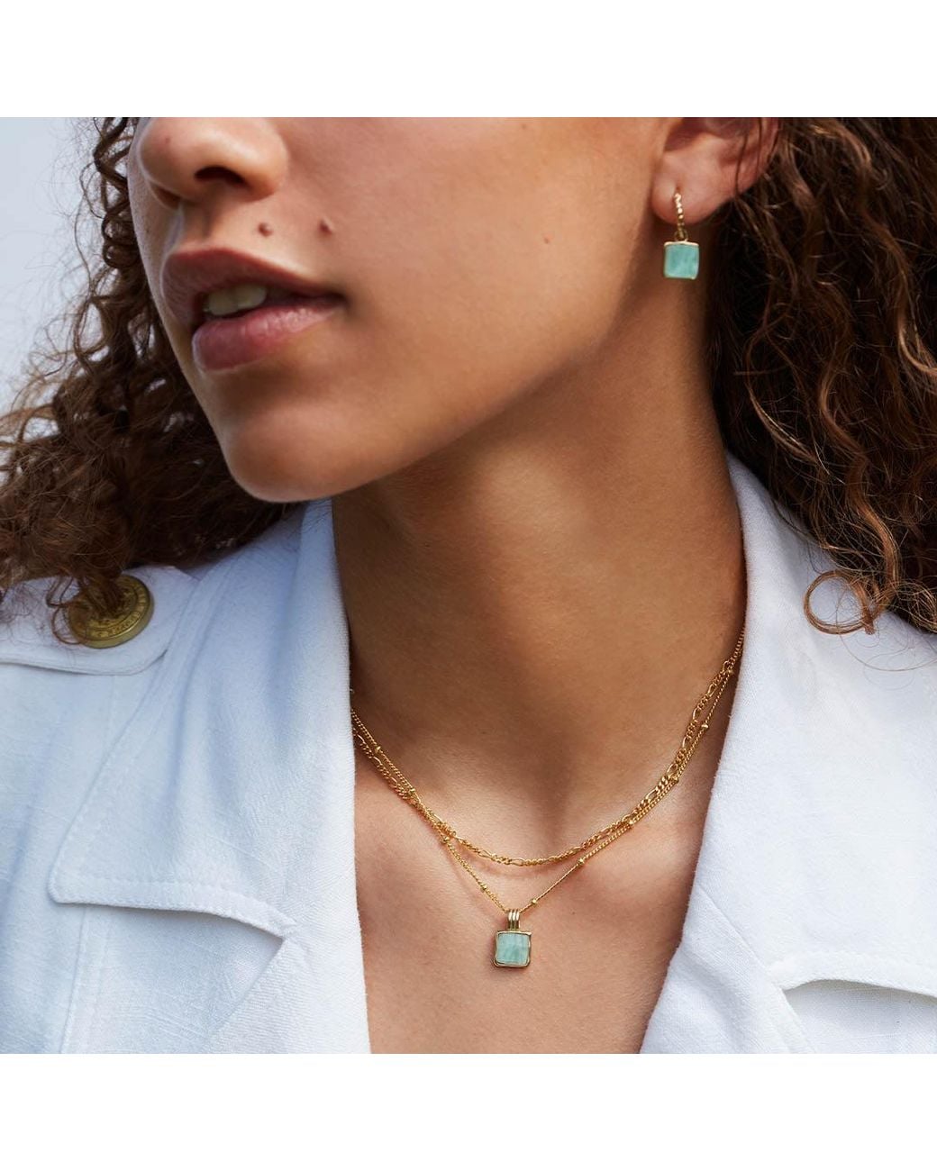 Muru Metallic Amazonite Layering Set