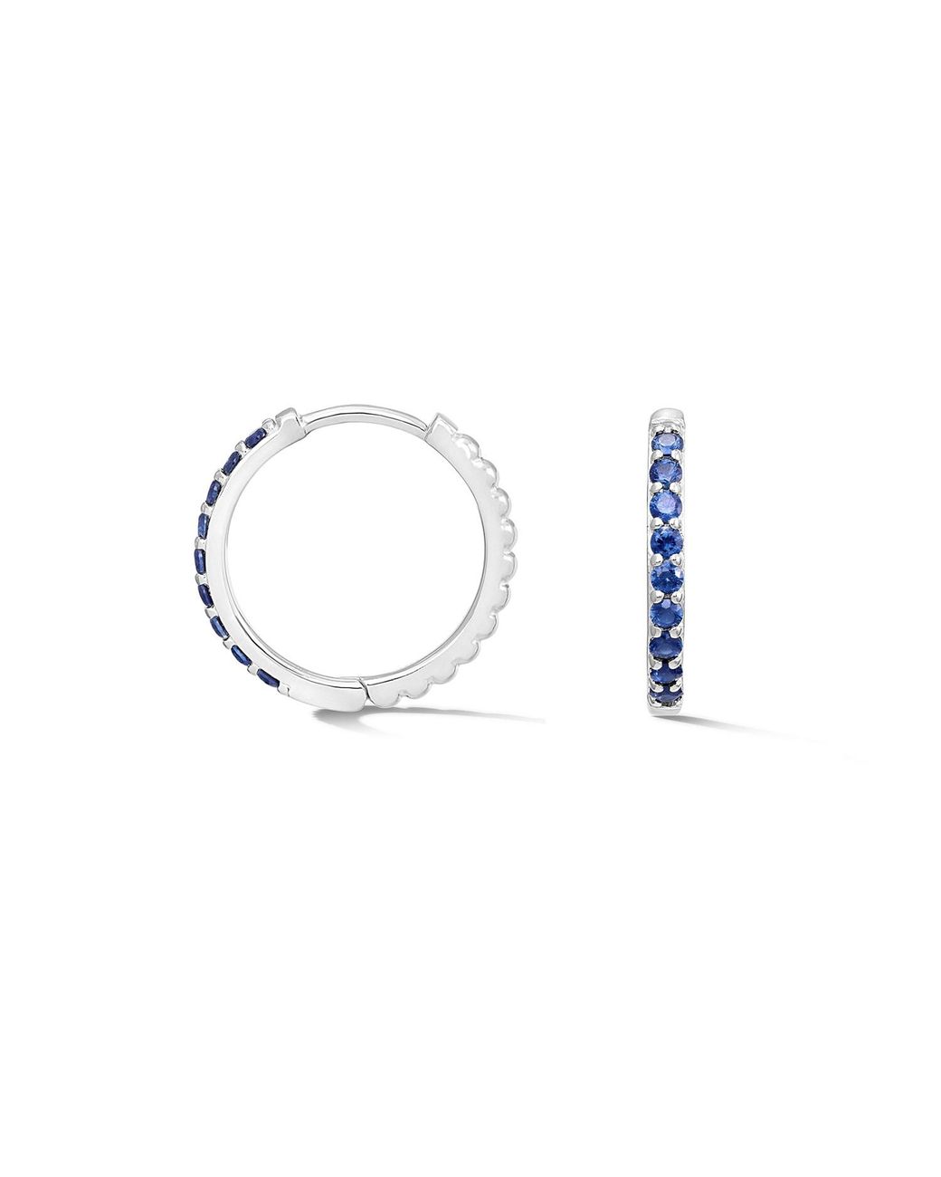 Dower & Hall Metallic Large Sapphire Lumiere Hoops