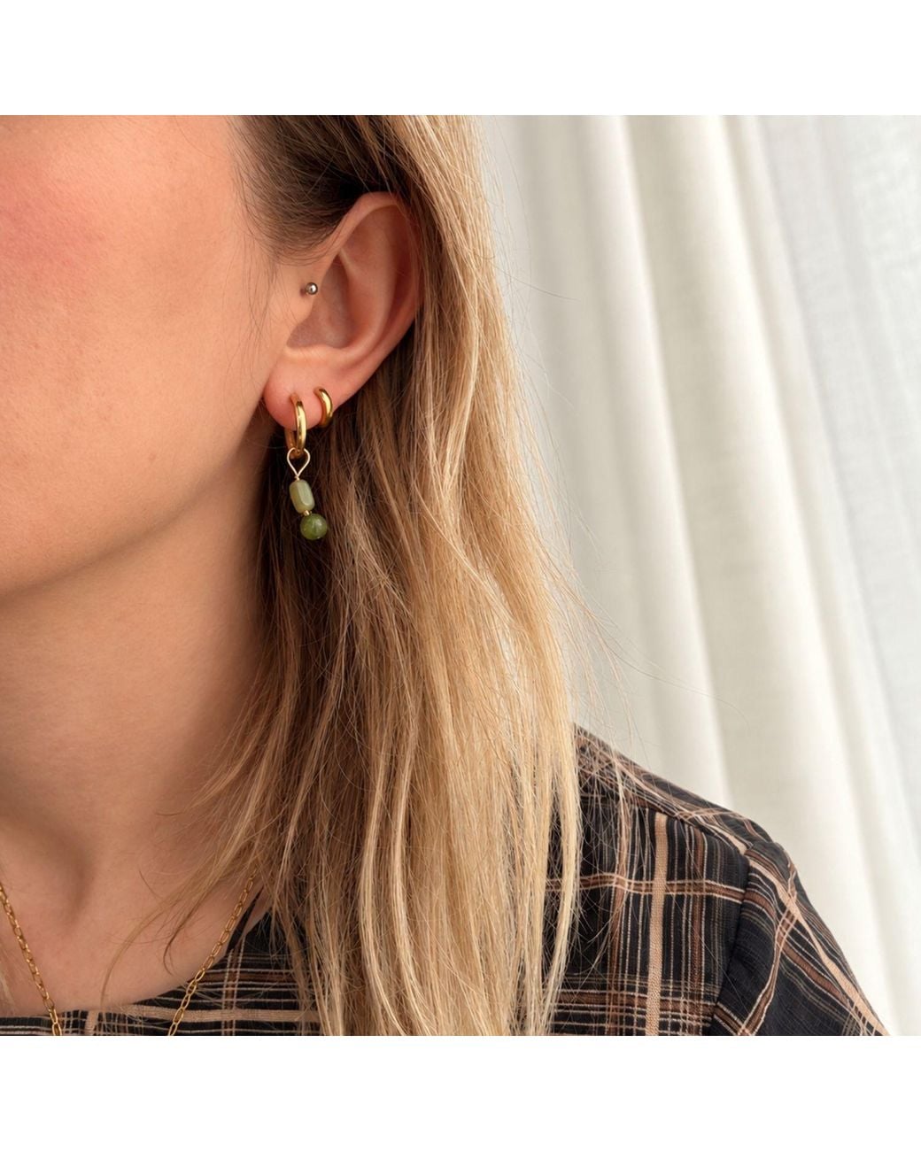 A Weathered Penny Metallic Hoops