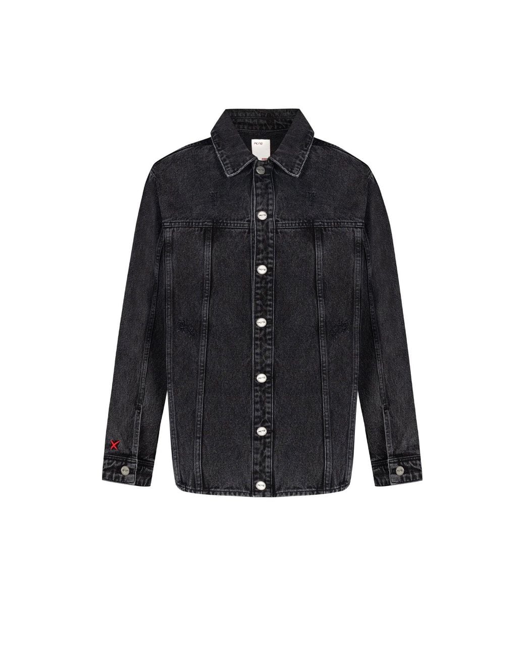 Pcfg Blue Free Heaven Destroyed Denim Jacket for men