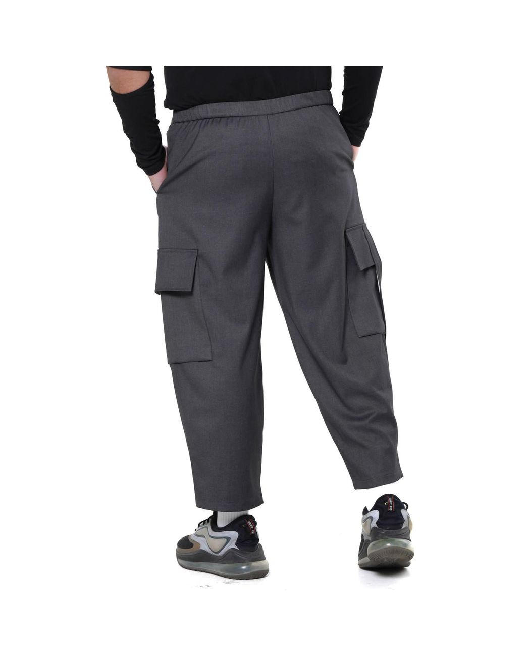Metamorph Blue Cropped Cargo Pants for men