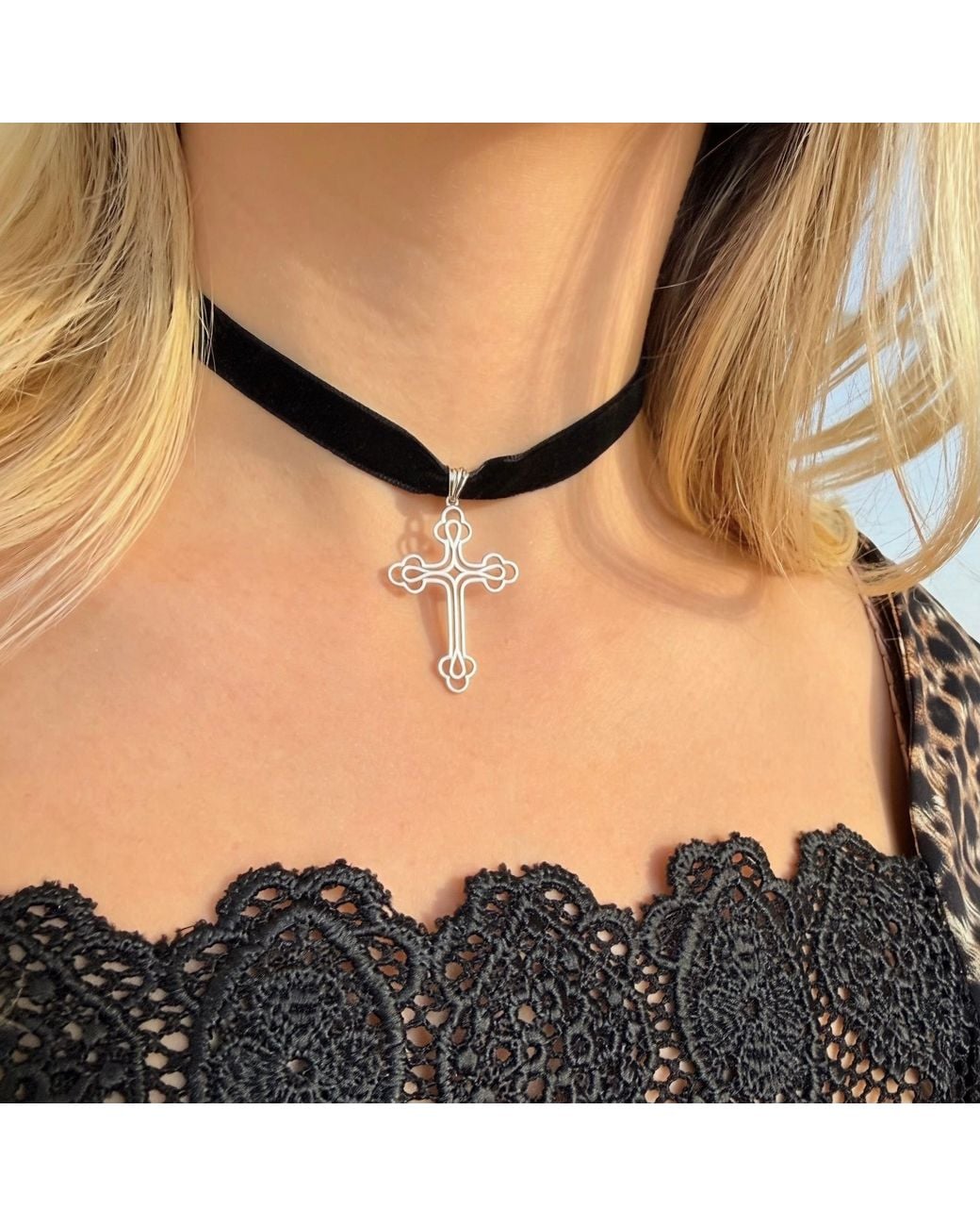 Leni James Metallic The Billie Cross Pendant