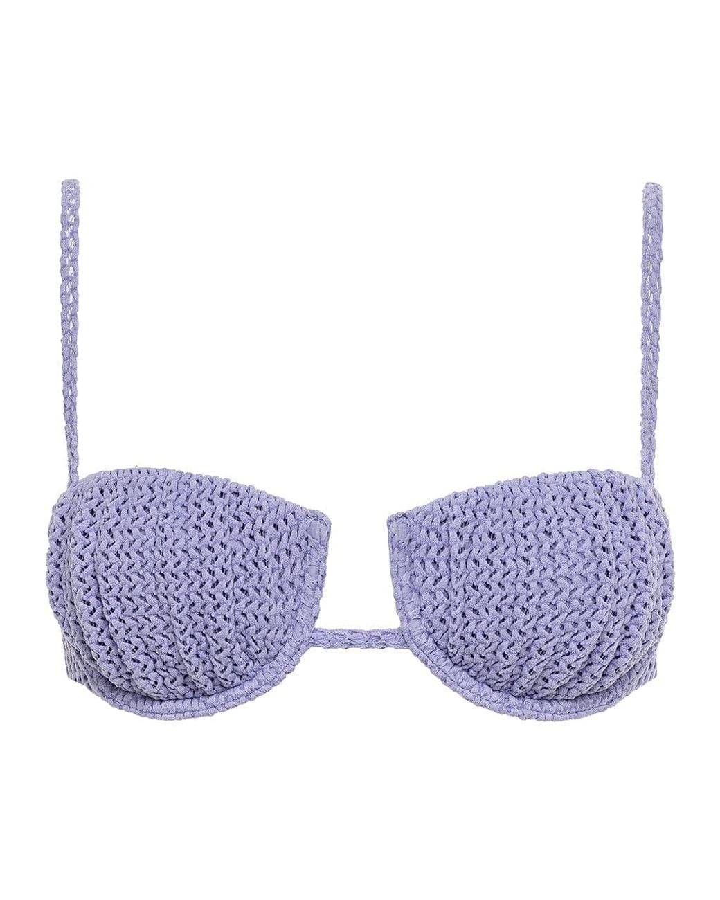 Montce Purple Crochet Petal Bikini Top